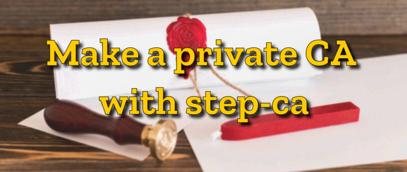 使用 step-ca 搭建私有证书颁发机构